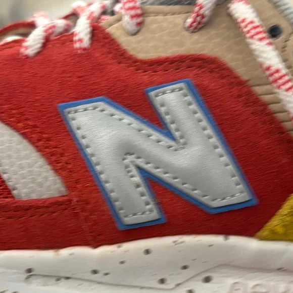 New Balance Red and Blue Retro Sneakers - Picture 7 of 8